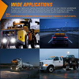 Nocthunt Traffic Advisor Emergency Strobe Light Bar 2 in 1 17Inch 32LED 23 Flash Patterns Directional Safety Warning Lights with Cigar Lighter on Trucks Police Construction Vehicles